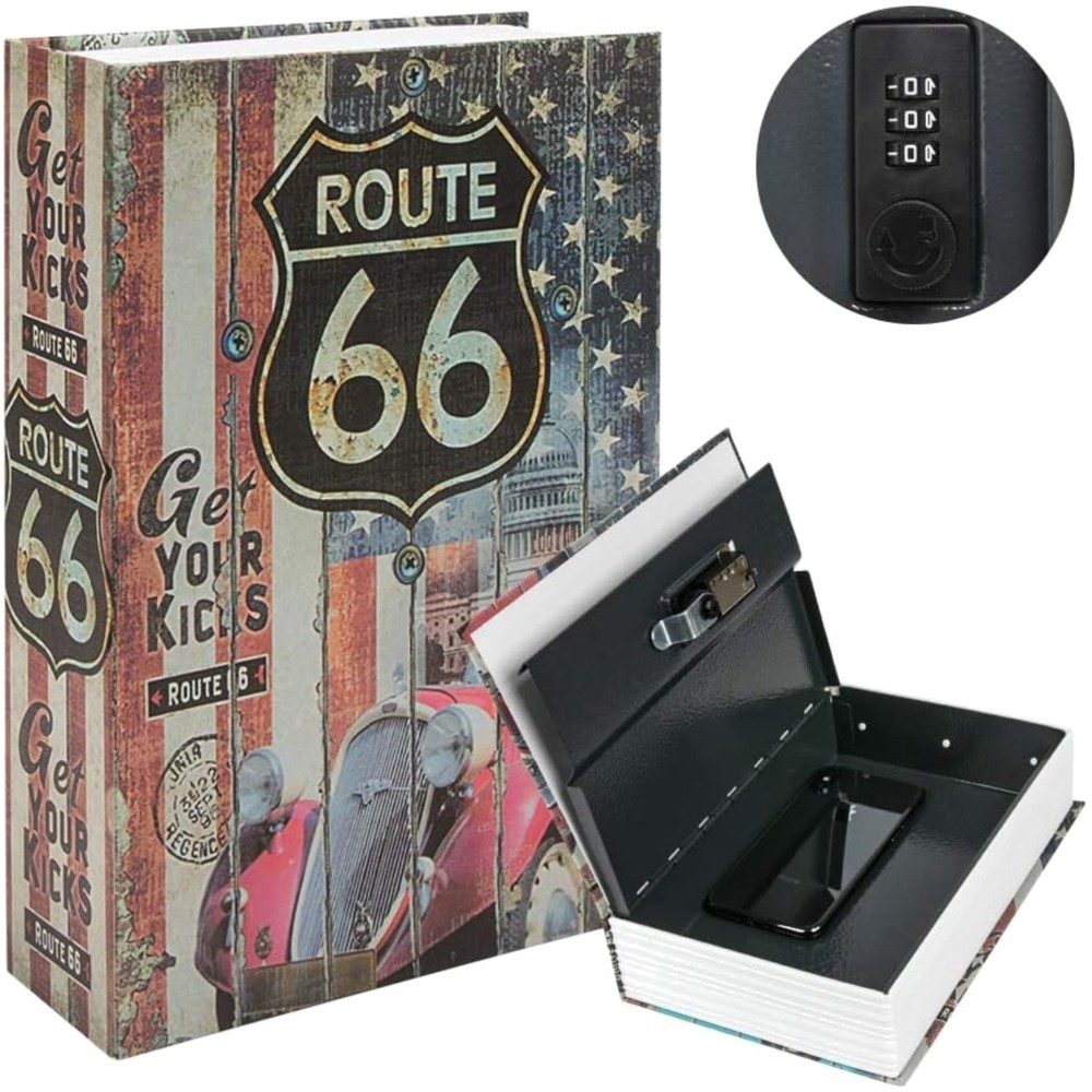 Compact 9.5" Hidden Lock Box with Combination Lock for Secure Valuables Storage