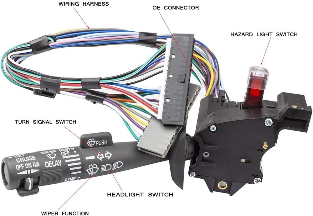 Multi-Function Combination Switch Replacement for 1995-2002 Chevy Tahoe S10