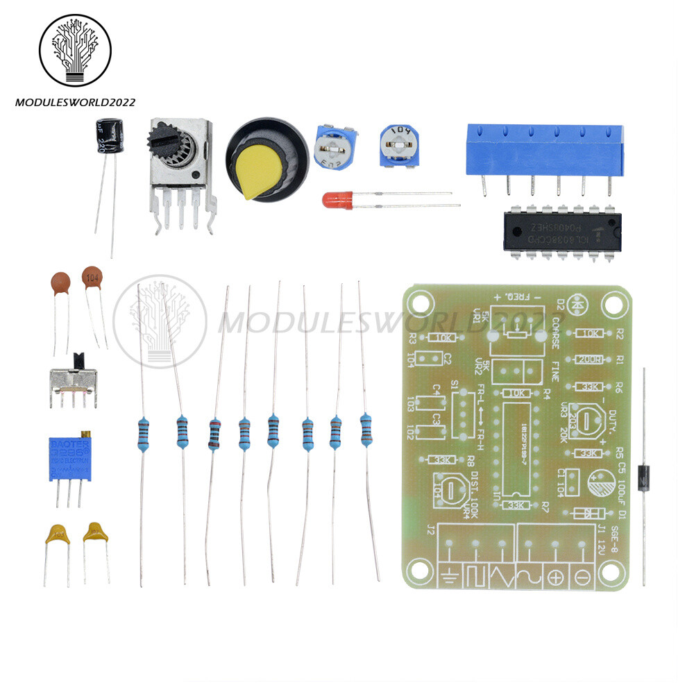 ICL8038 Monolithic Function Signal Generator Module DIY Kit Sine Square Triangle