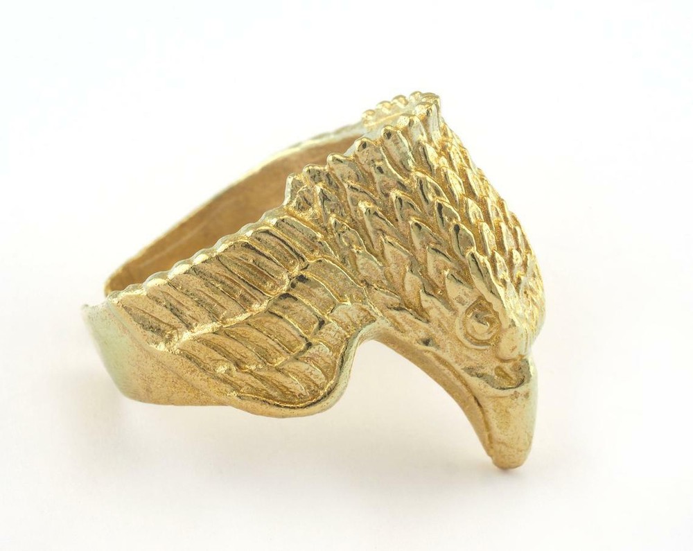 Eagle Adjustable Ring Raw Brass (19mm 8.5US inner size - Adjustable ) OZ2885