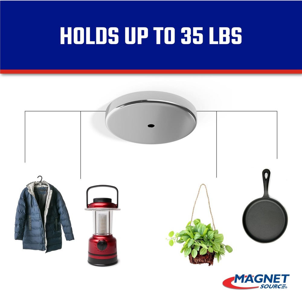 Ceramic Round Base Magnet Pack - Heavy-Duty Strong Magnets - 35 lb Pull Each ...