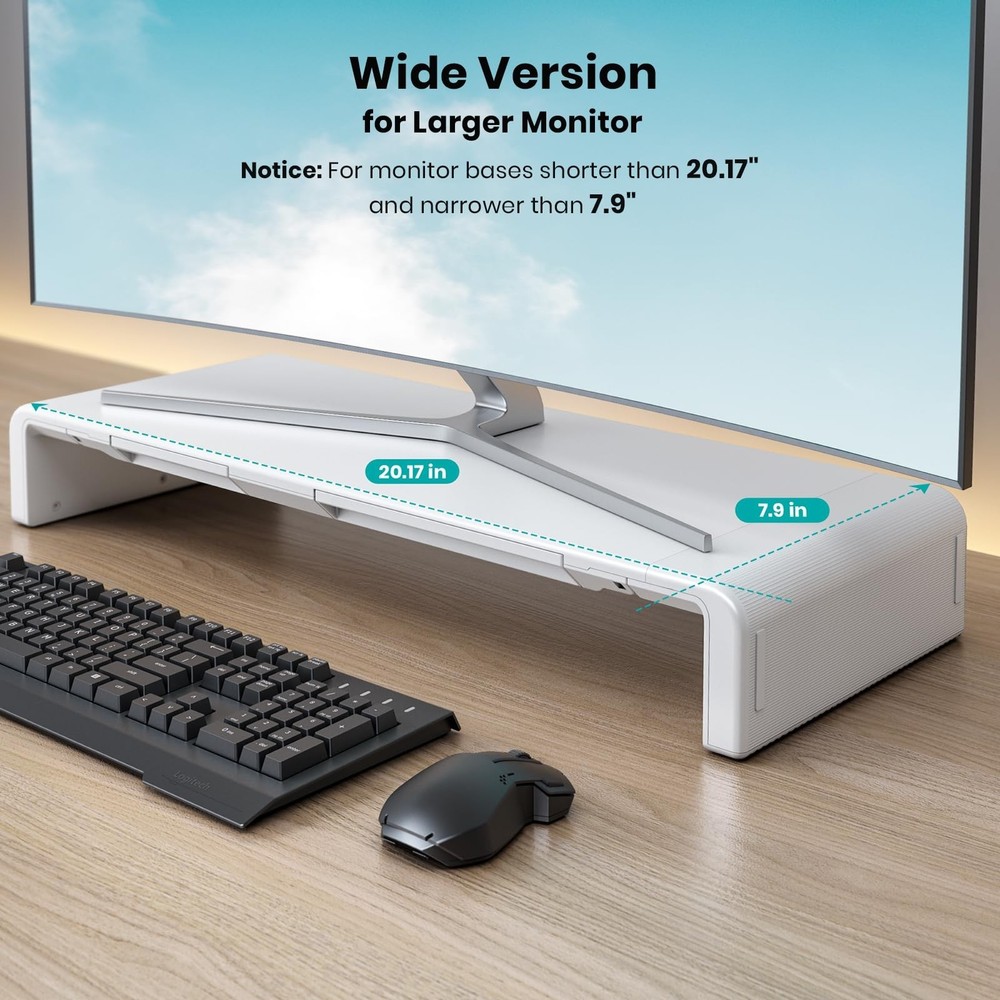 Monitor Stand Riser, Klearlook Foldable, Height Adjustable Computer Stand, De...
