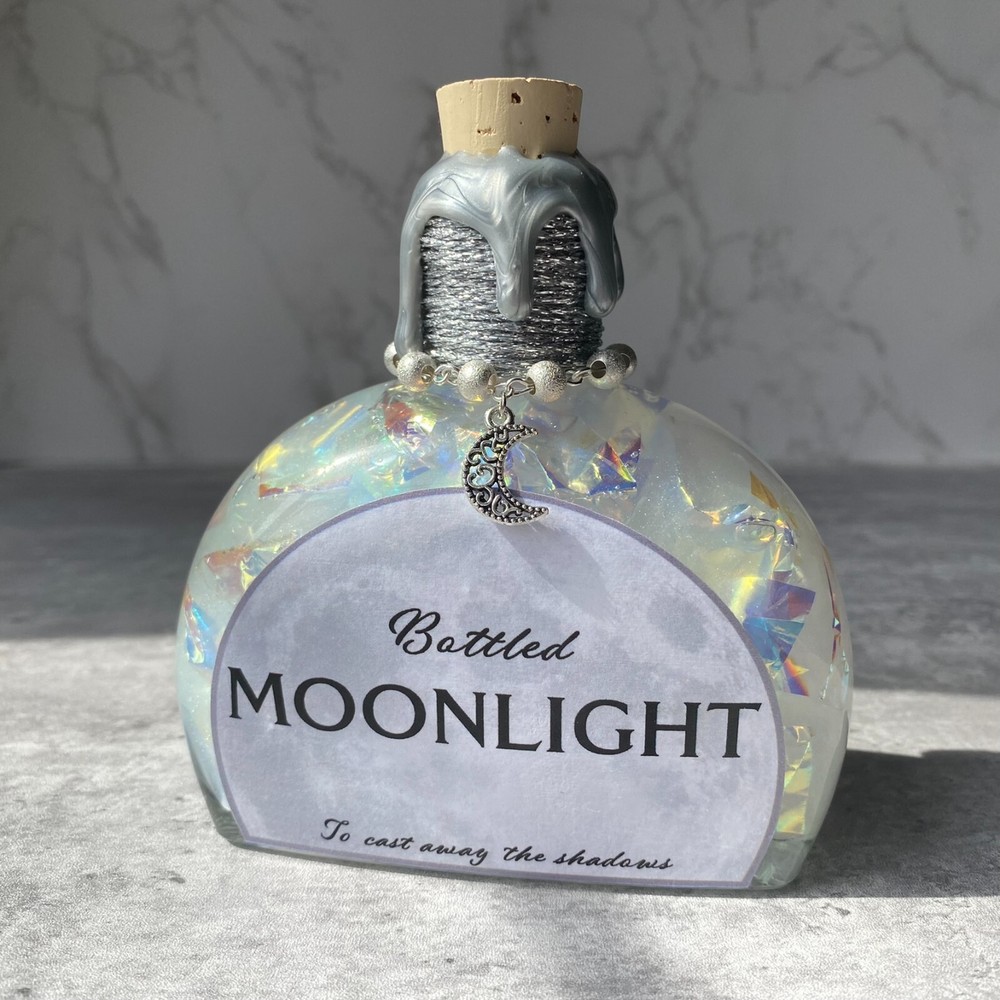 Bottled Moonlight Decorative Color Changing Potion Bookshelf Fantasy Decor