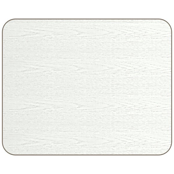 24" x 30" Rectangular Restaurant Table Top with White Birch Laminate Top Finish