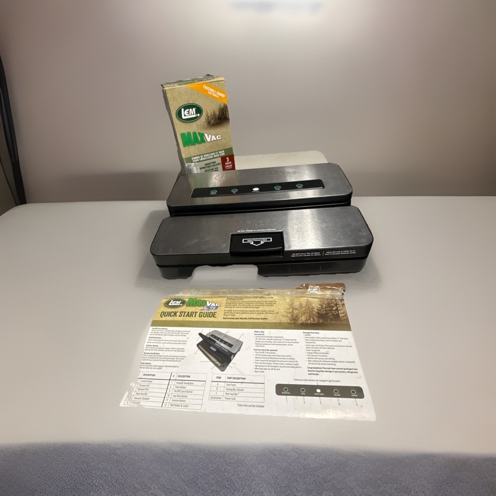 Lem Products MaxVac 250 Vacuum Sealer Black/Stainless