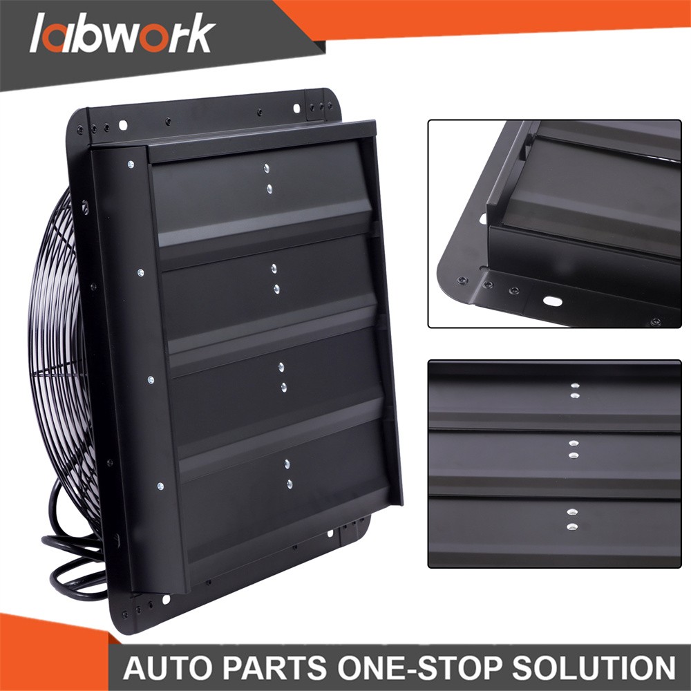 Labwork 16" Wall Mounted Shutter Exhaust Fan Automatic Shutter W/ Variable Speed