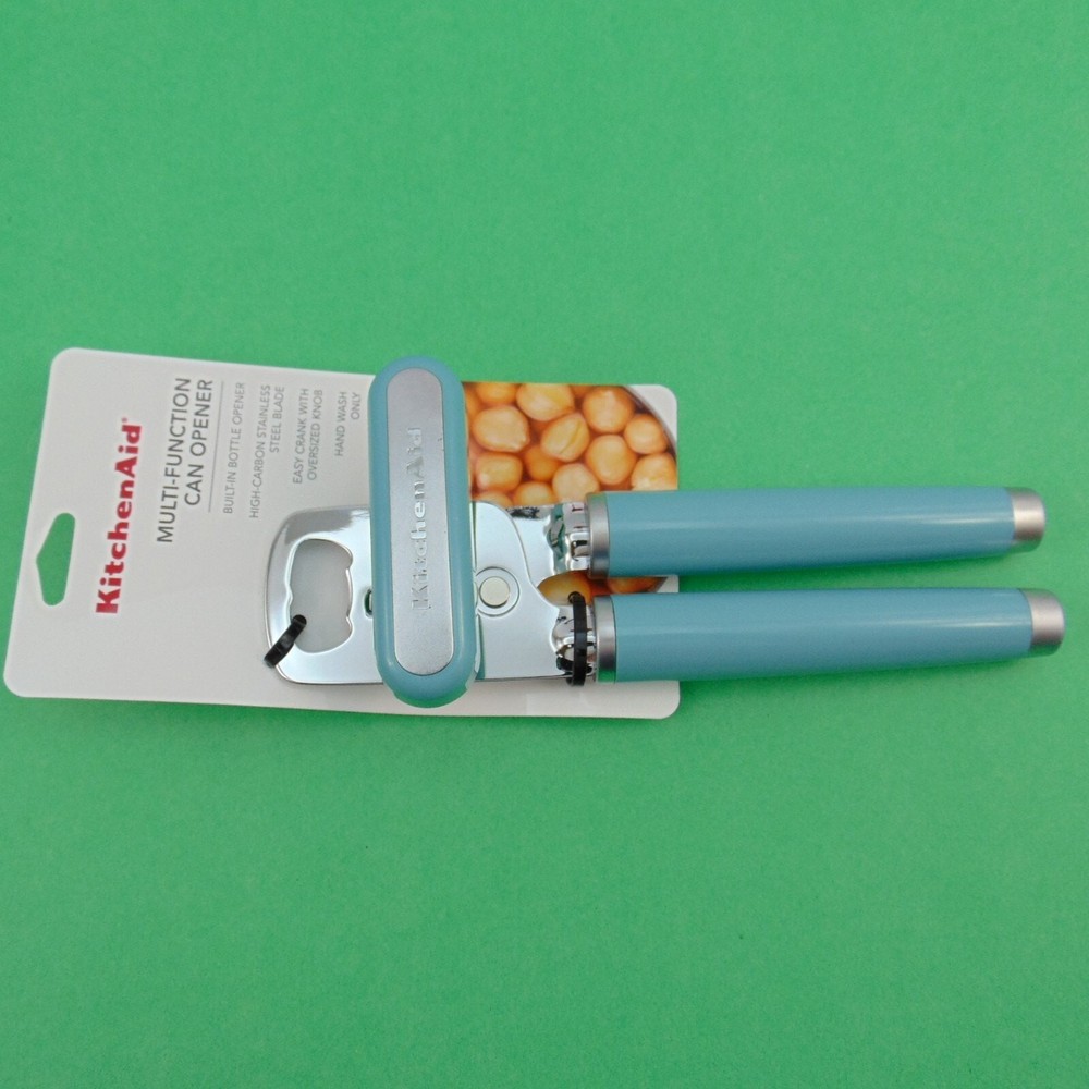 KitchenAid Multi-Function Can Opener w/ Bottle Opener w/ Ergonomic Handle Aqua