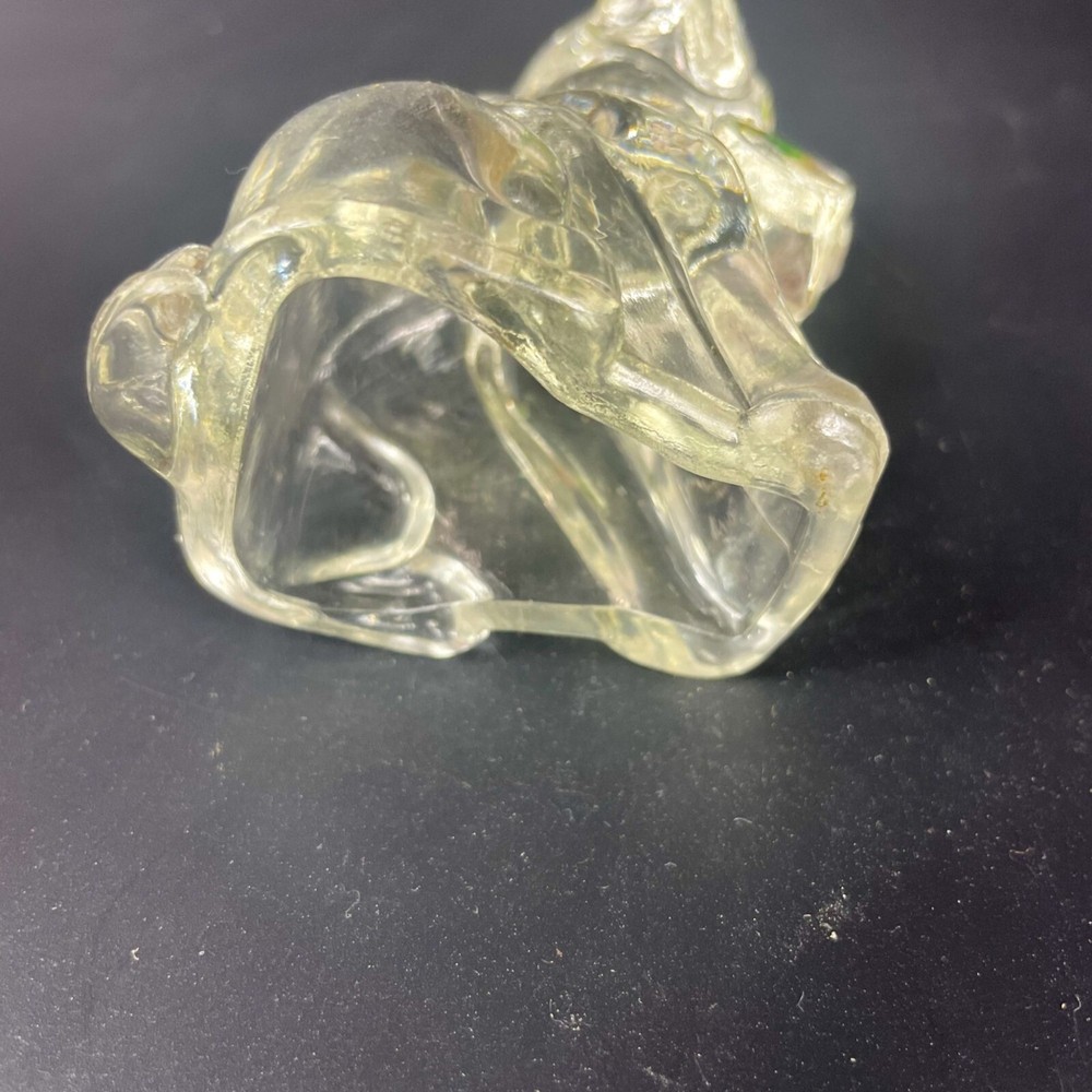 Federal Glass Clear Mopey Dog Candy Container