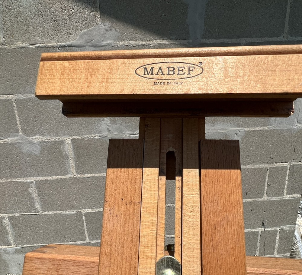 MABEF Drawer Sketch Box Collapsible Folding Wood Leather Handle ITALY Backpack