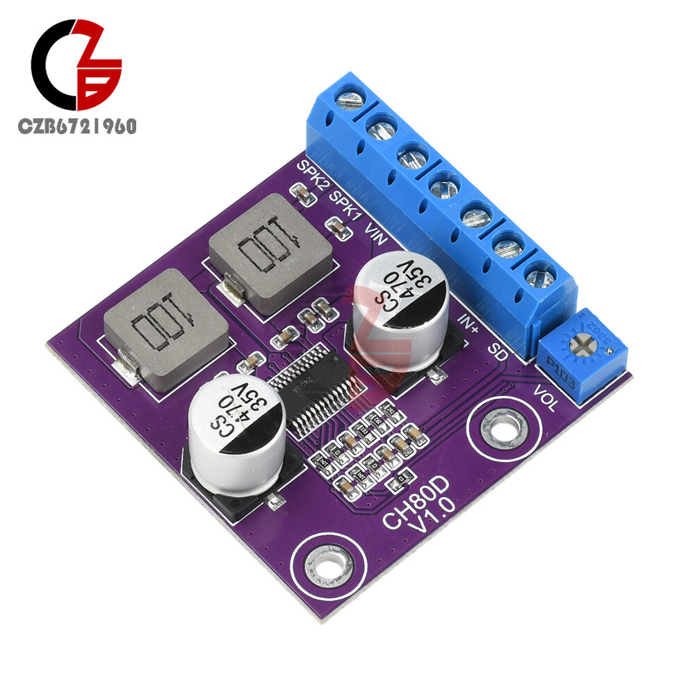 80W Stereo Voice Audio Amplifier Module Class D Amplifier Board Player Module