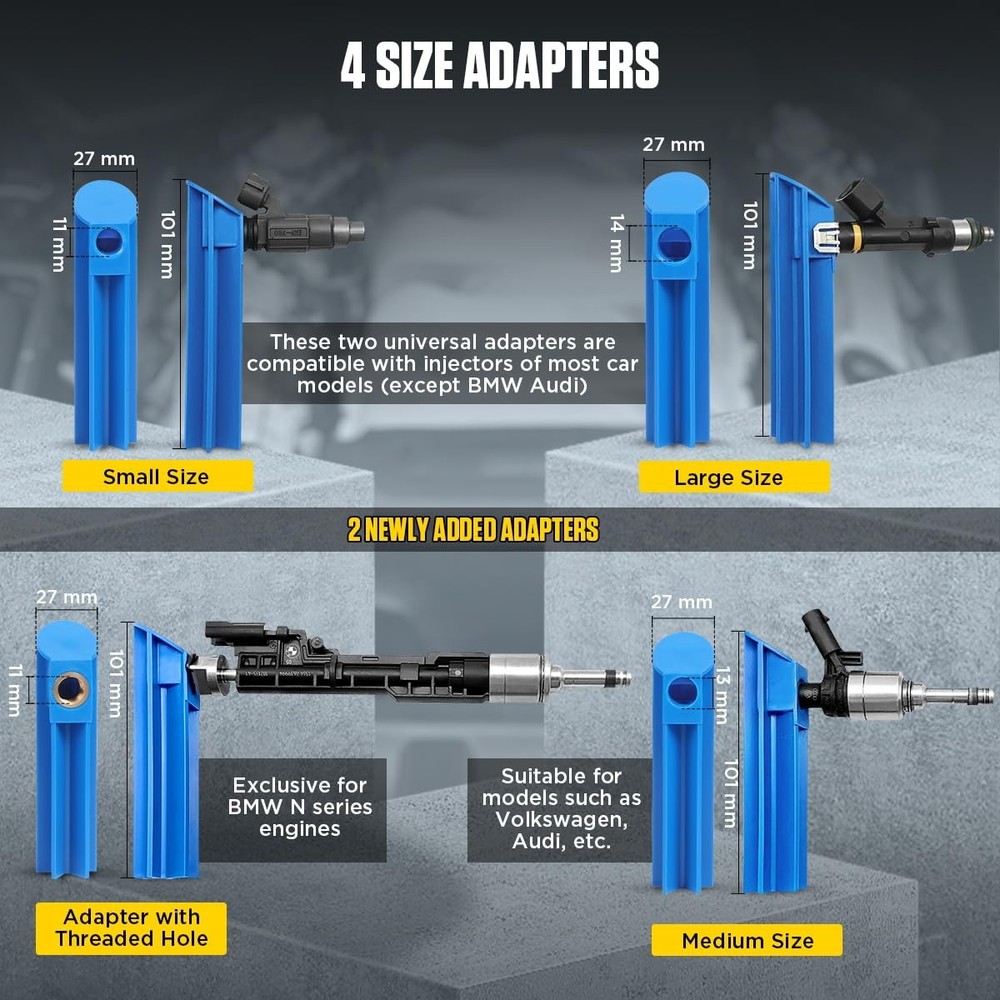 Fuel Injector Tester Cleaner Tool Kit 8 Blue