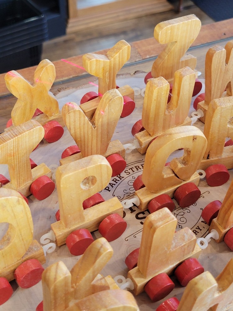 Vintage Wooden Alphabet Train