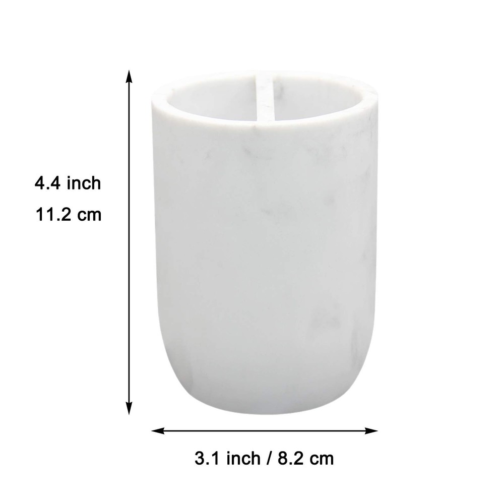 Toothbrush Holder Polyresin Organizer 1Pack, White