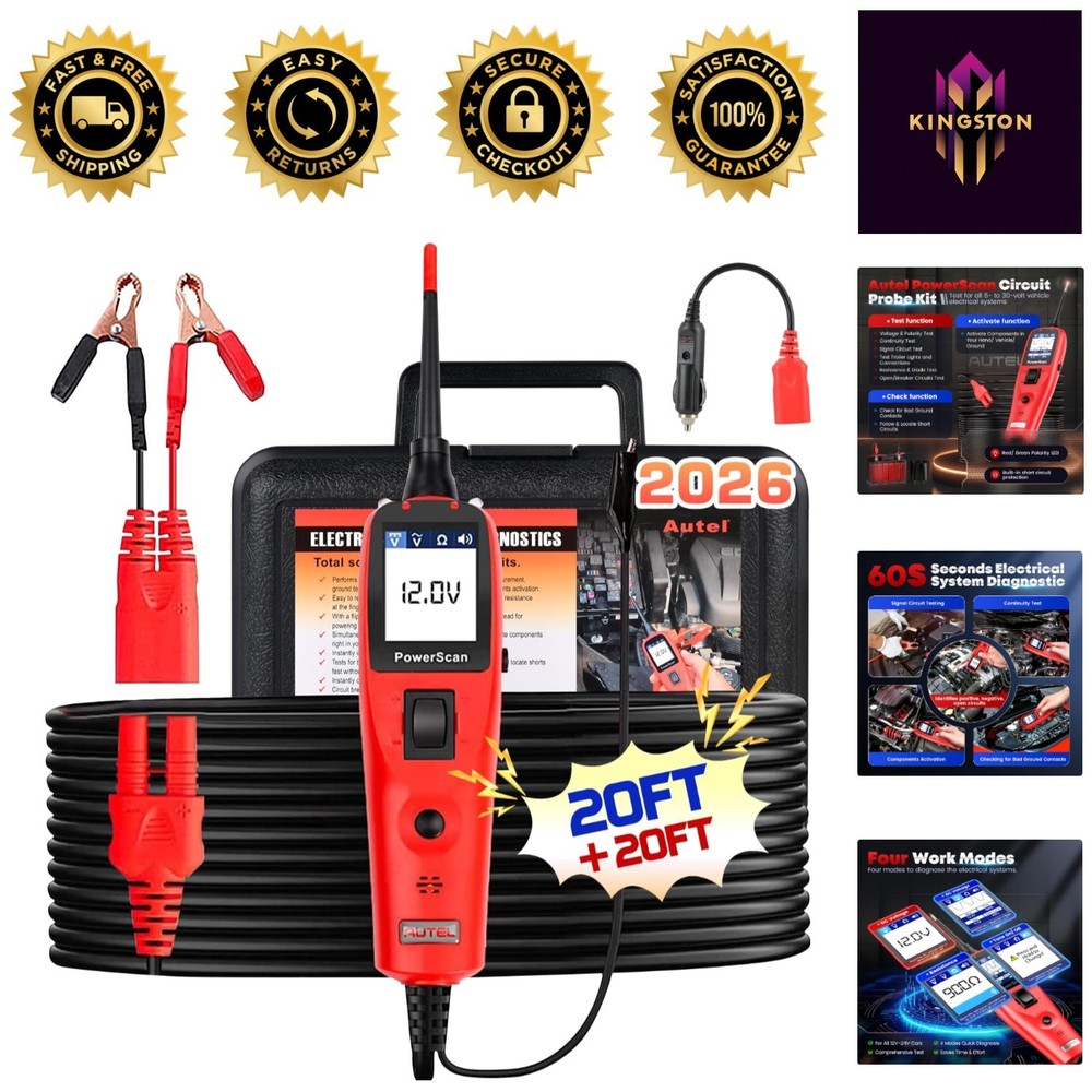 Advanced Power Circuit Tester with Overload Protection & Built-in Flashlight