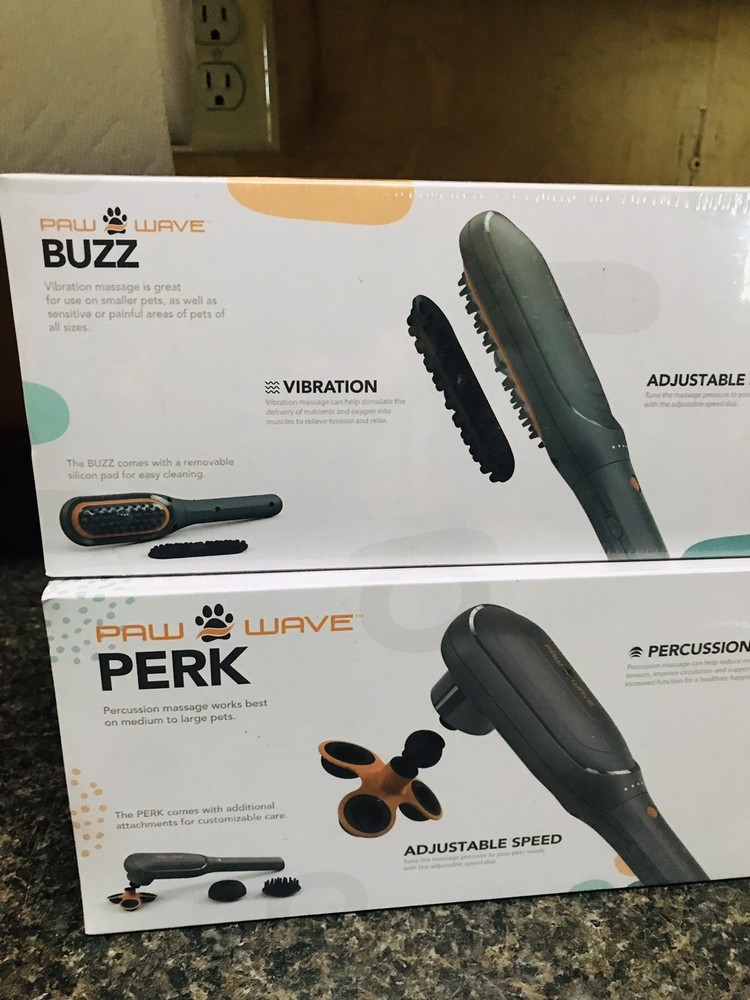 New Paw Wave Perk Dog and Cat Massager Bundle for all Sizes