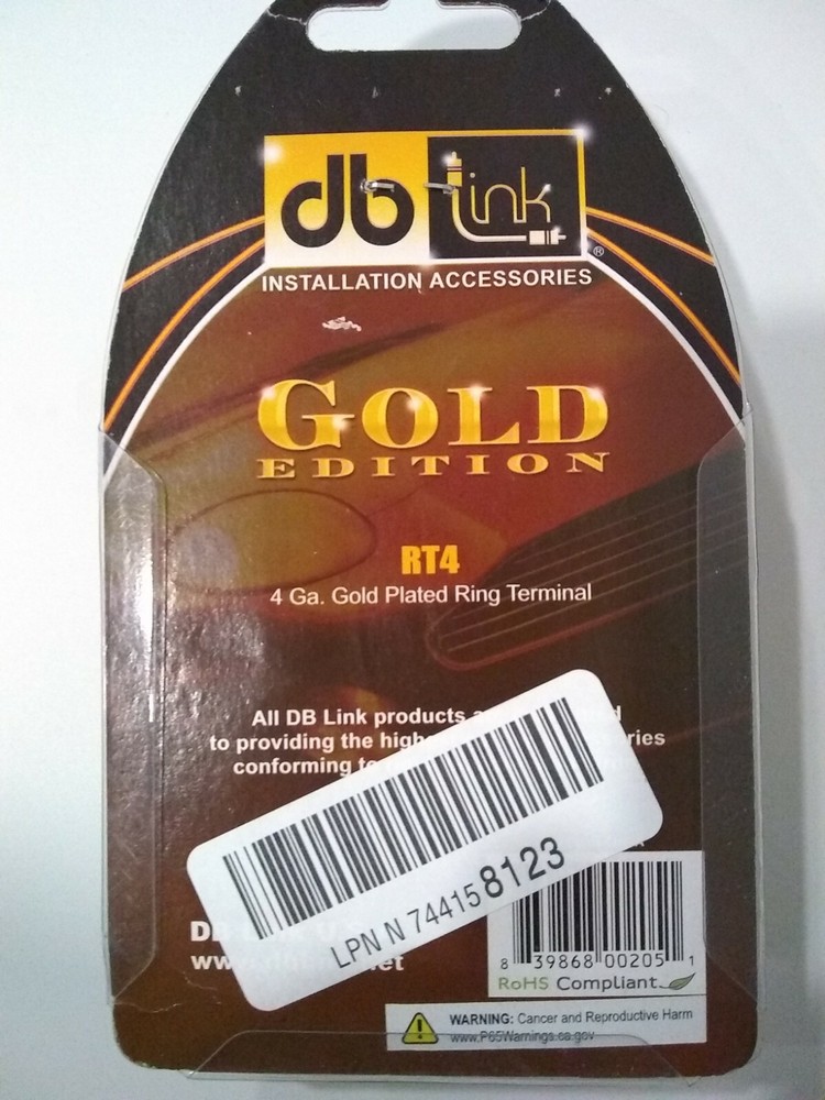 DB Link RT4 4-Gauge Ring Terminal (2 Red and 2 Black)