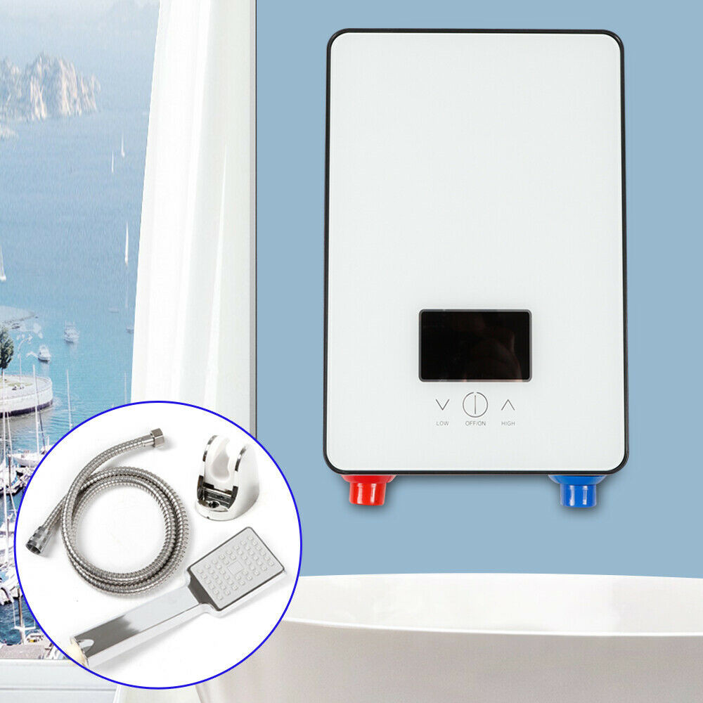 110V Whole House Electric Tankless Instant Water Heater With Shower Head 4500W