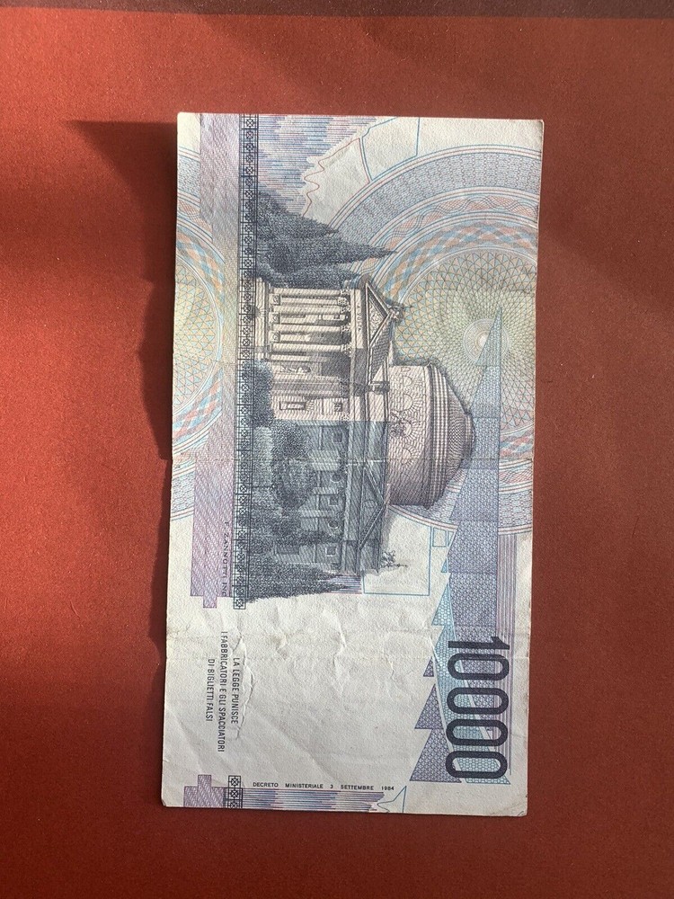 10,000 Lire banknote Alessandro Volta