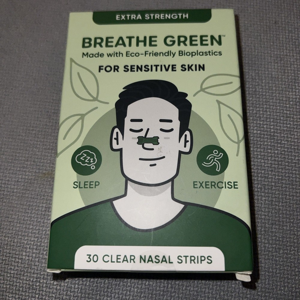 Breathe Green Clear Nasal Strips Extra Strength 30 Counts