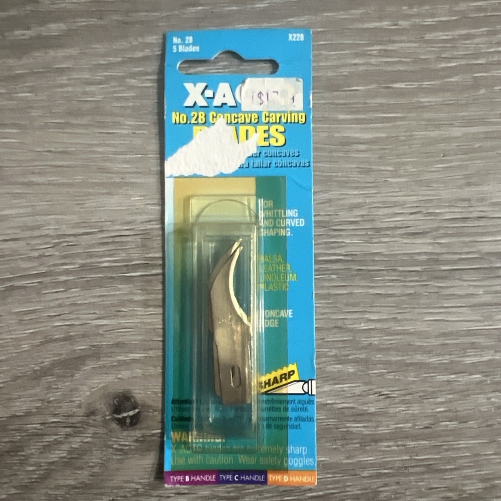 X-ACTO X228 #28 Concave Carving Knife Blades - 5pc