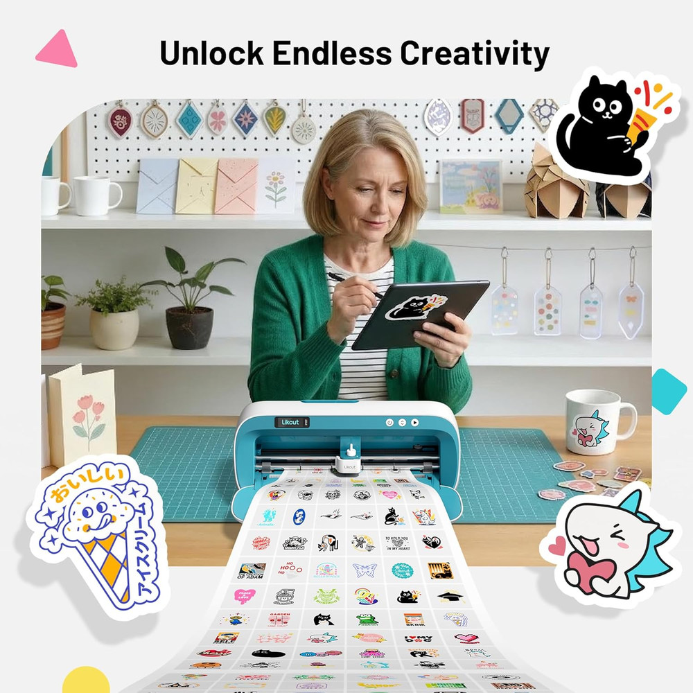 S41 Vinyl Cutter Machine - Portable Vinyl Cutting Machine Creator Bundle with Ca