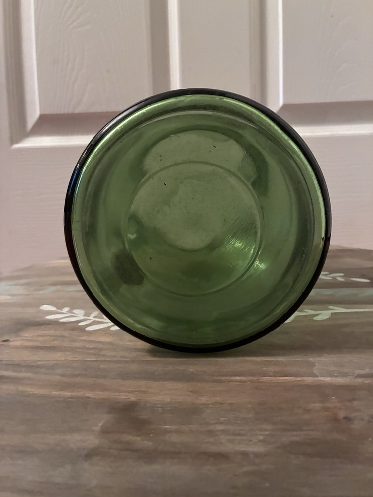 Vintage MCM Avocado Green Glass Pitcher