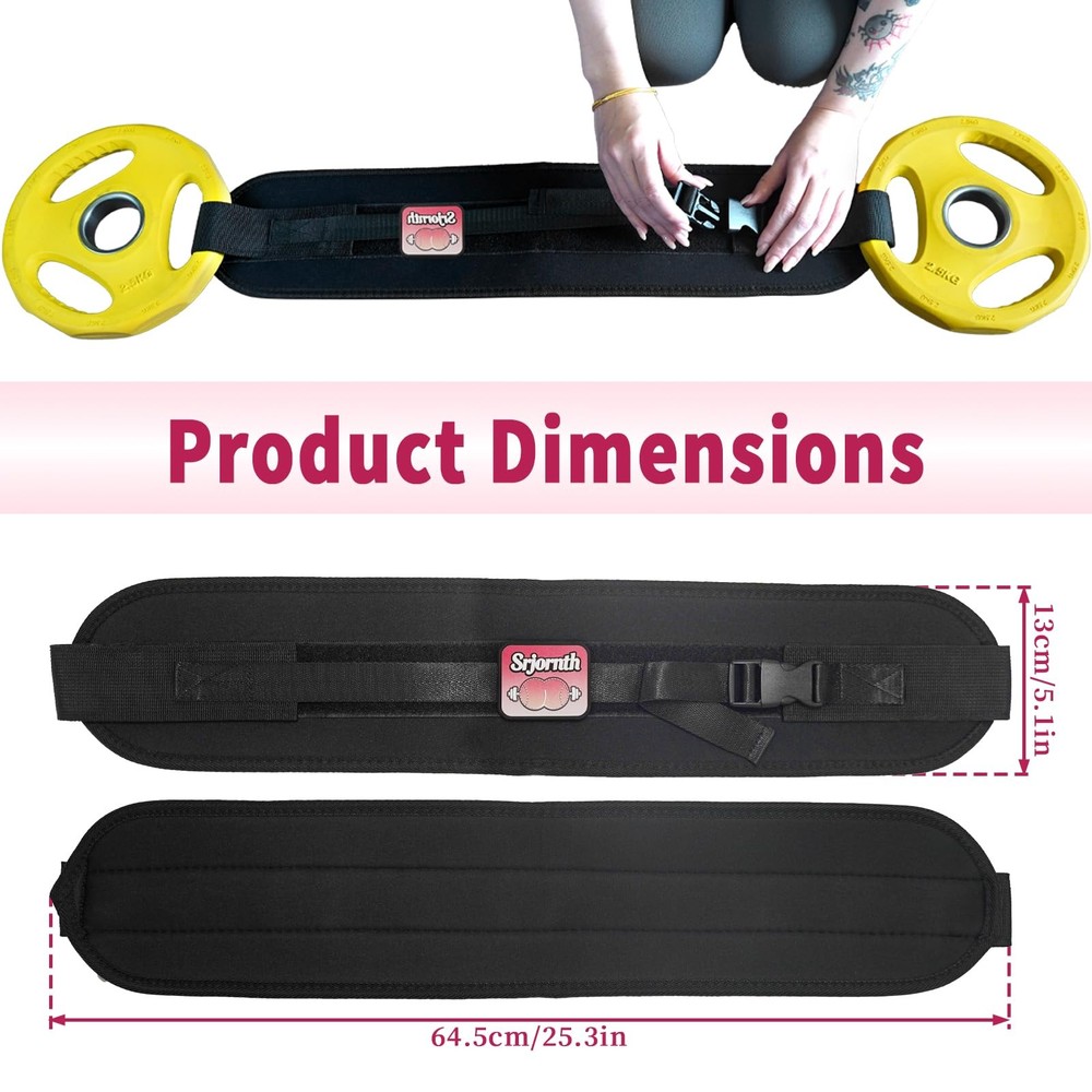 Portable Hip Thrust Belt - Premium Booty Builder for Dumbbell & Kettlebell Wo...