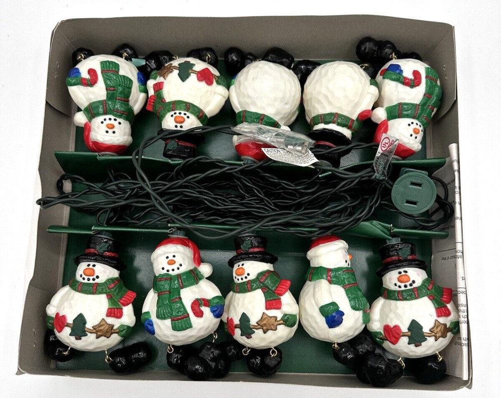 Kurt S. Adler UL1356 10-Light Snowman String light set Used