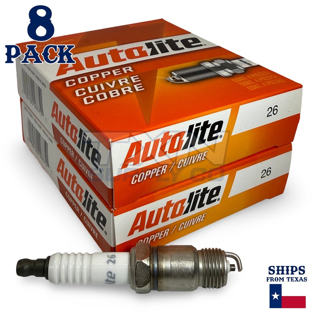8 Pack Autolite 26 Copper Core Spark Plug
