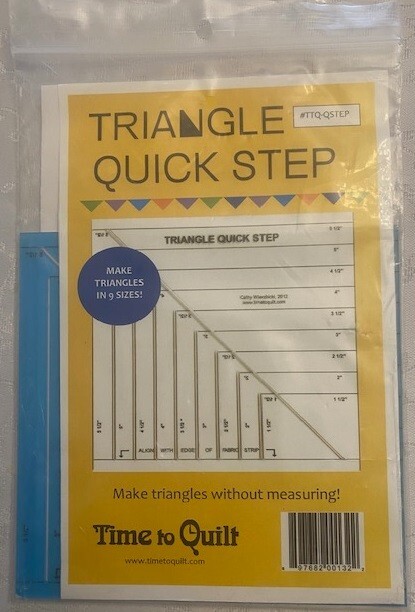 Quilting Triangle Quick Step Ruler/Template - Make Triangles in 9 Sizes