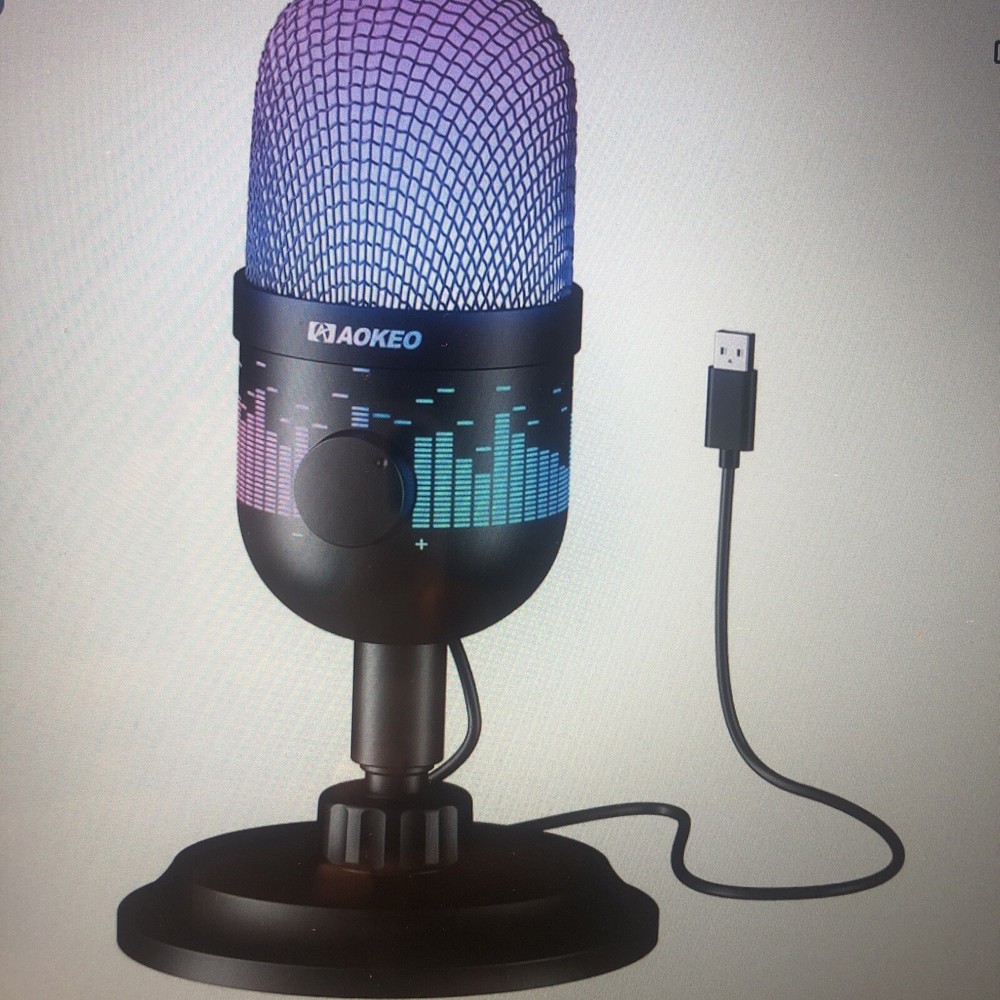 Aokeo Gaming Microphone, USB Computer Microphone for PC, Mac, PS4/5