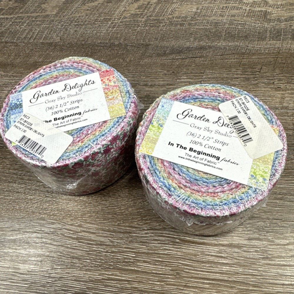In the Beginning "Garden Delight" pattern Jelly Roll 2 Pkgs