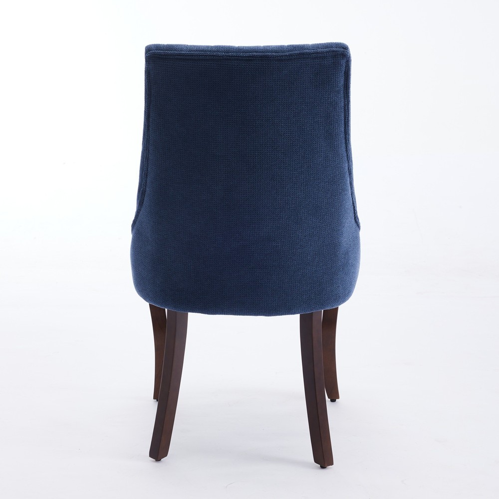 Rayon Cloth Flocking Linen Dining Chairs Channel Kitchen Dinner Chair Comfy Fa