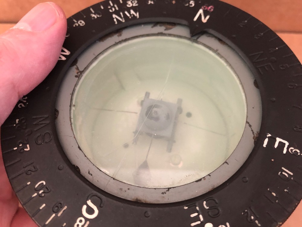 Vintage SHIP BOAT AIRPLANE PLANE Compass