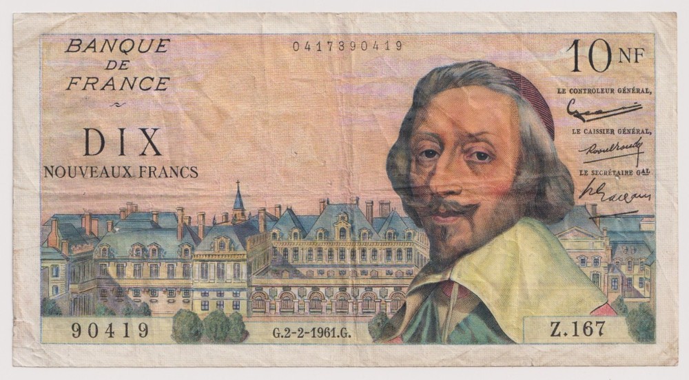 France 10 Francs, Year 1961 Banknotes