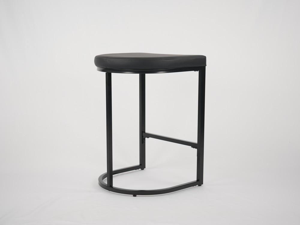 Hengming Bar Stool-Fully disassembled KD Iron Frame-PU, suitable for use in re