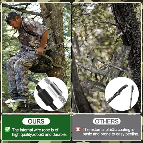 Replacement Tree Stand Cables,Pair of Replacement Cables for Climbing