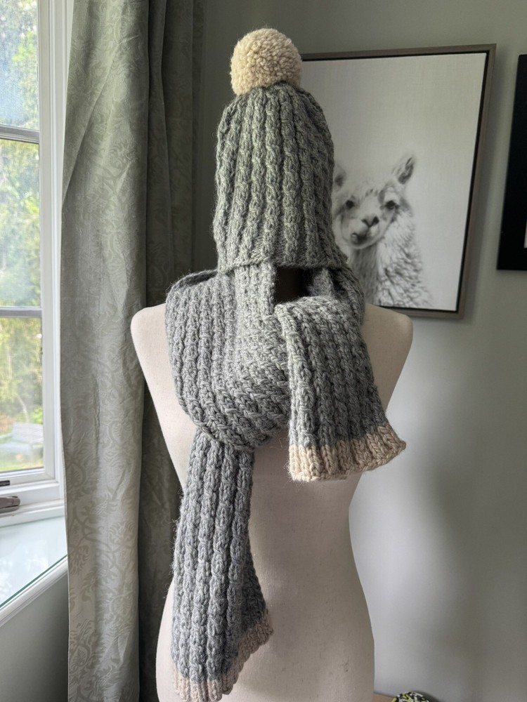 Handmade Set Scarf And 2 Hats