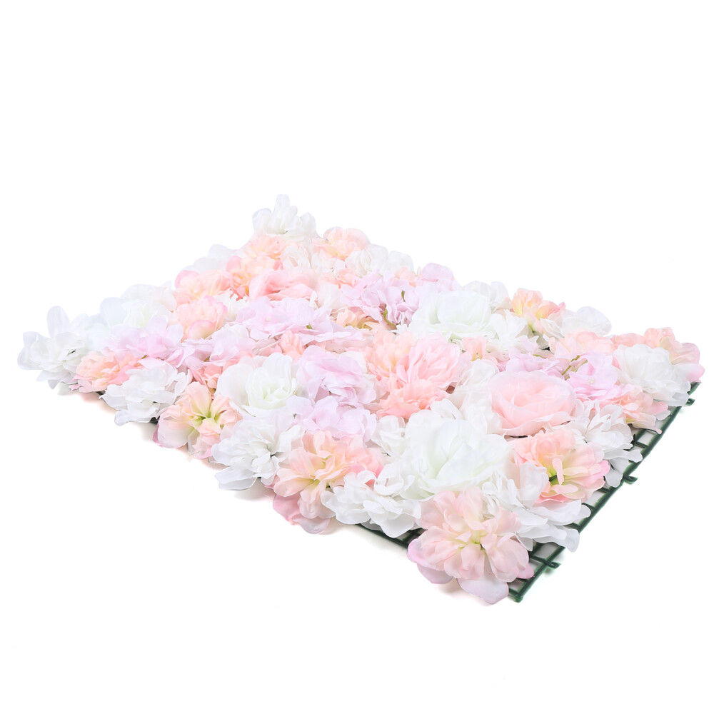 Artificial Flower Wall Panel Backdrop Wedding Party Venue Background Decor 8Pcs
