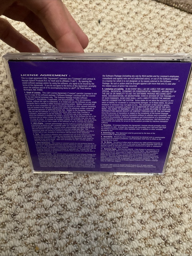 L&H Voice Xpress Advanced Version 4.0 #3120 Computer Program CD