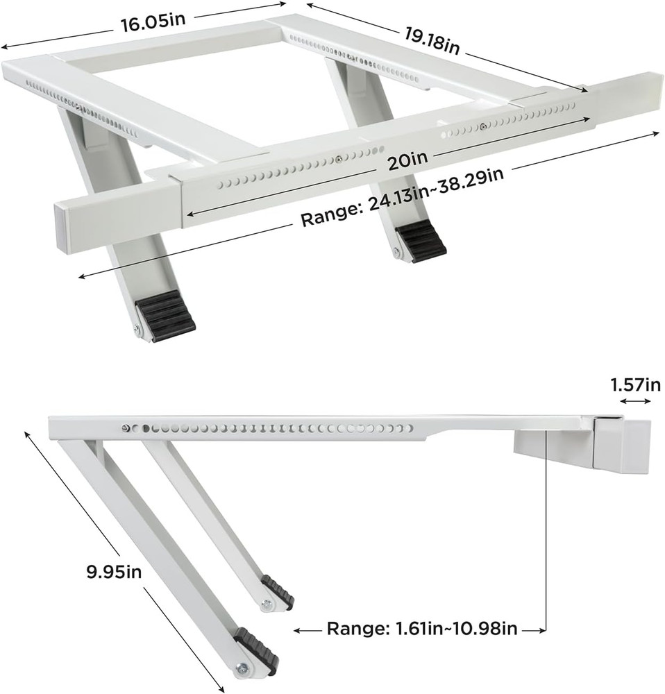 Ivation Air Conditioner Support Bracket, No Tools or Drilling Required - Easy to