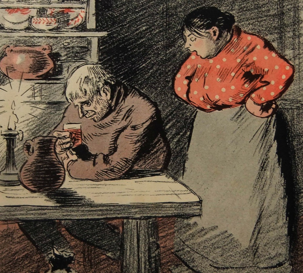 Lithography Colours Steinlein " La Reprimand "