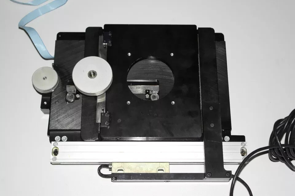 Industrial XY + circular rotary optical sensor stage mount RSF electronics 170mm