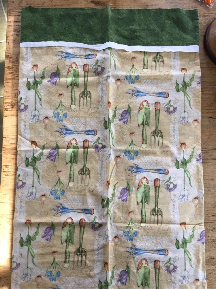 Spring Garden Pillowcase, vegetables and flowers, standard size