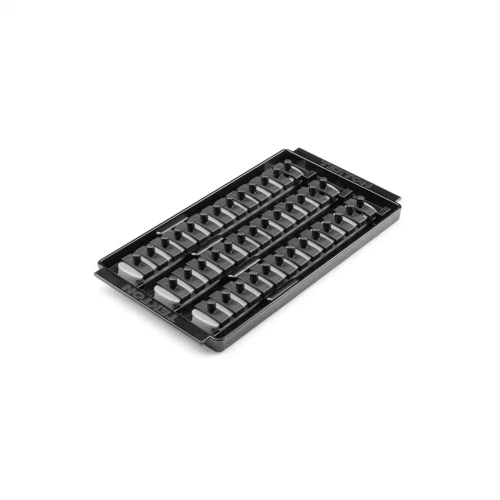 1/4 In. Drive 3-Rail Socket Organizer Set, Gray (39-Tool)