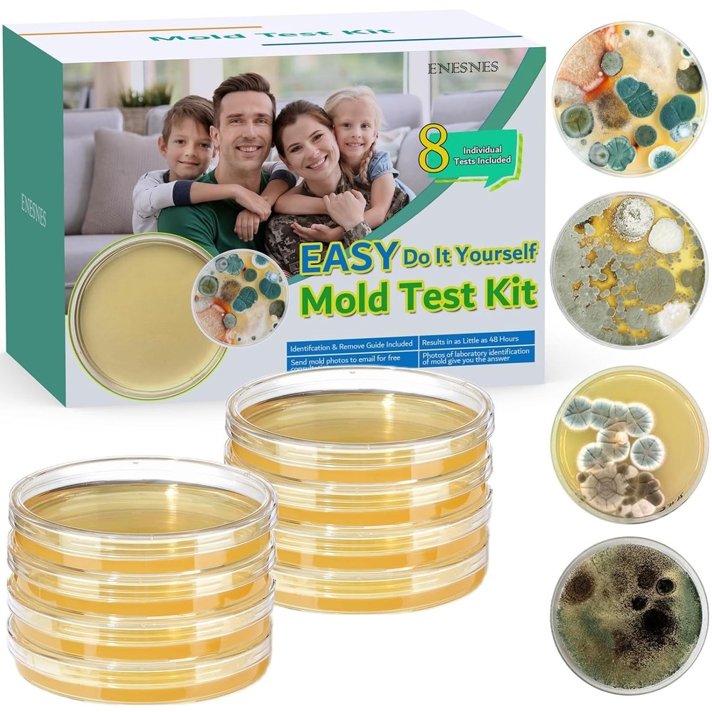 Safe At-Home Mold Testing Kit - 8 Tests, Identification Guide & Expert Support