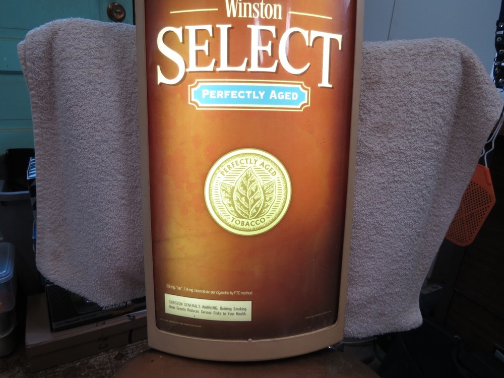 VINTAGE WINSTON SELECT LIGHTED CIGARETTE SIGN