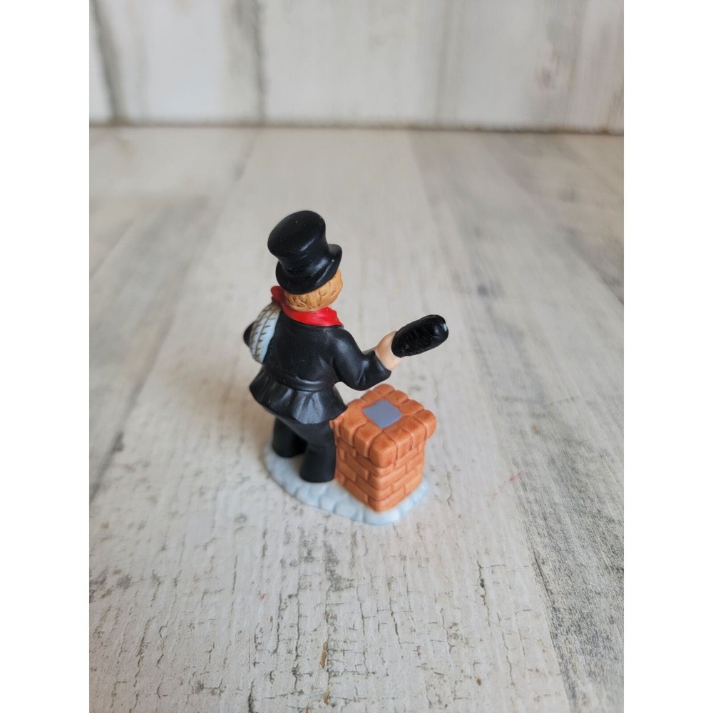 Lefton 1990 chimney sweeper man Village accessory Xmas