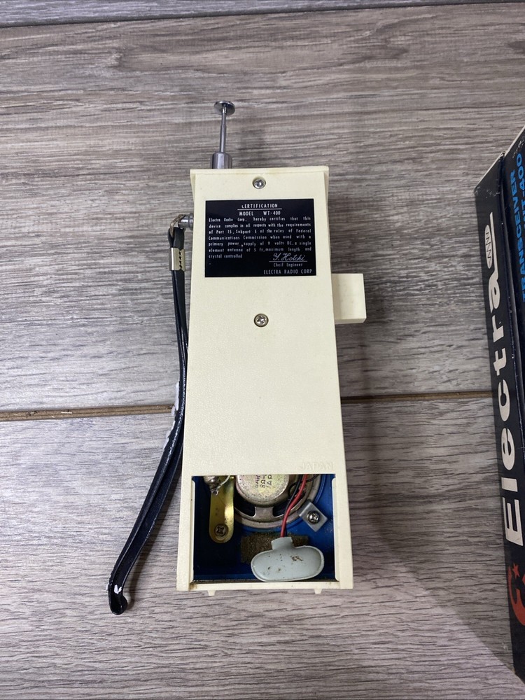 Electra Transceiver Model Wt-400 Blue original Box walkie talkie
