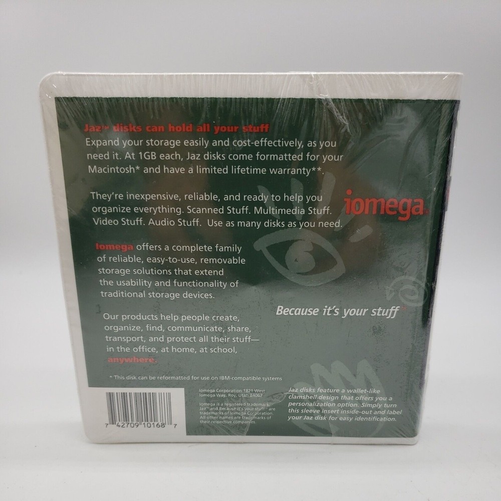 Iomega Jaz 1GB Disk Mac Formatted